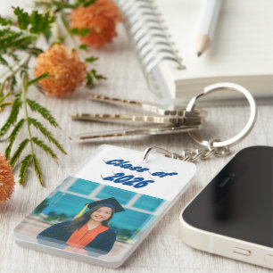 Porte-clefs Typographie bleu marine de la promotion 2026 photo