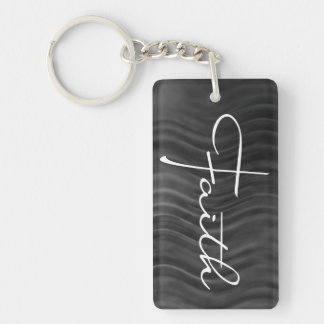 Porte-clefs Typographie de la foi Christian Black and White Mo