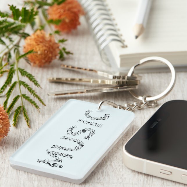 Porte-clefs Typographie Musicale (Devant droit)