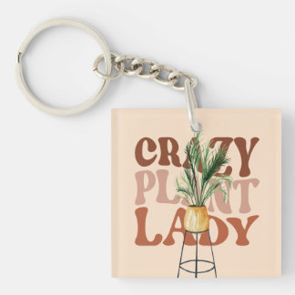 Porte-clefs Typographie Plante rétro Plante Lady