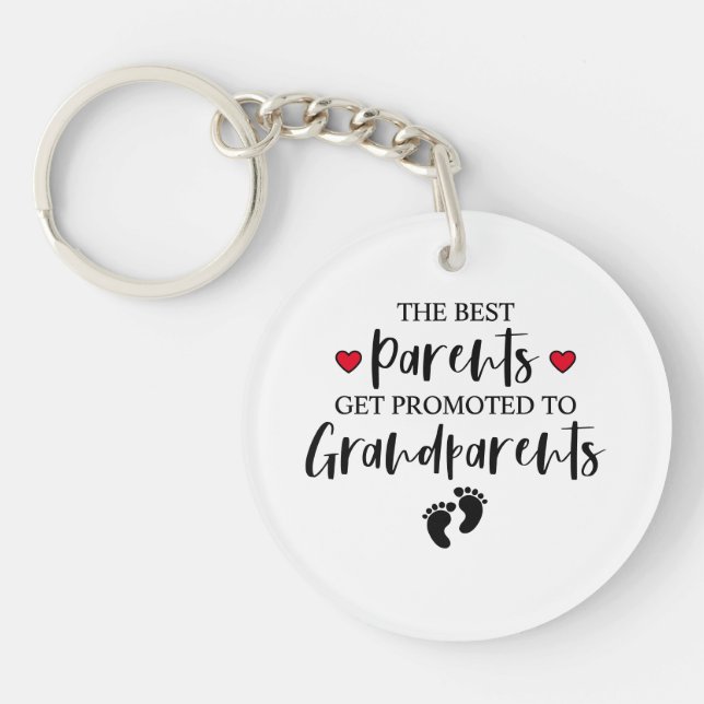 Porte-clefs Typographie simple promue aux grands-parents (Devant)