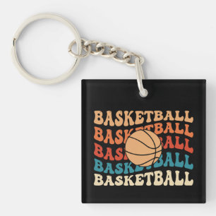 Porte-clefs Typographie sportive vintage Basketball Retro Desi