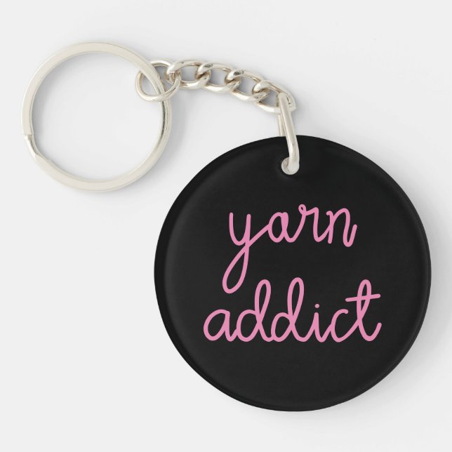 Porte-clefs Typographie Yarn Addict (Devant)
