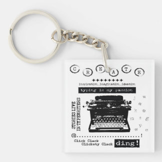 Porte-clefs Typowriter vintage est mon Porte - clé de passion