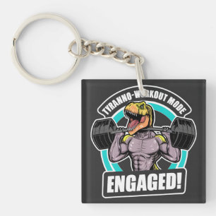 Porte-clefs Tyranno-Workout Mode Engagé T Rex Exercice Fitness