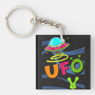 Porte-clefs ufo on space dis bonjour