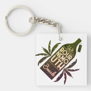 Porte-clefs UK Bournemouth Beach Green Bottle 
