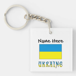 Porte-clefs Ukraine et drapeau ukrainien personnalisés
