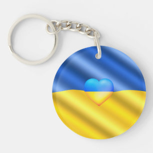 Porte-clefs Ukraine - Soutien - Liberté de la paix - drapeau u