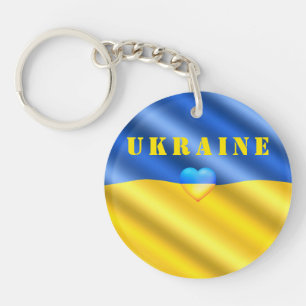 Porte-clefs Ukraine - Soutien - Liberté de la paix - drapeau u