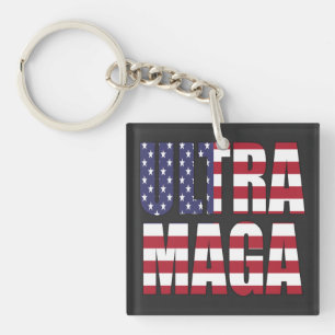 Porte-clefs Ultra MAGA Trump Supporter 💡 Great Again USA