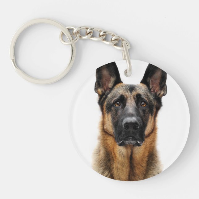 Porte-clefs Un berger allemand assis (Devant)
