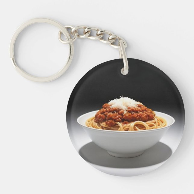 Porte-clefs Un bol de Spaghetti Bologne (Devant)