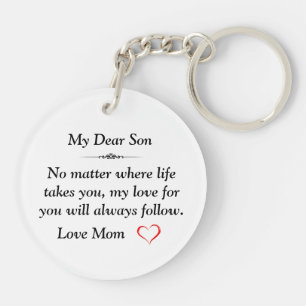 Porte-clefs Un cadeau sincère pour mon fils