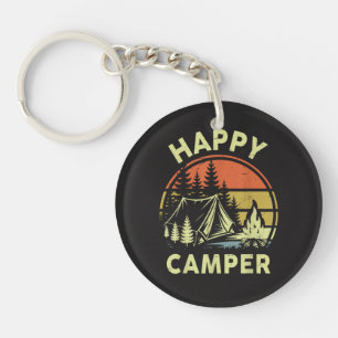 Porte-clefs Un campeur heureux tout-petit garçon drôle camping