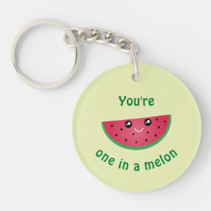 Porte-clefs Un Dans Un Melon Drôle Mignonne Peau Kawaii
