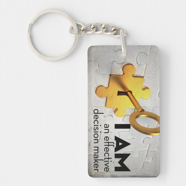 Porte-clefs "Un décideur" Affirmation de motivation (Devant)