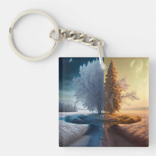 Porte-clefs Un jour en hiver