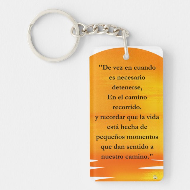 Porte-clefs Un Llavero con Reflexiones de Pequeños Momentos (Devant)