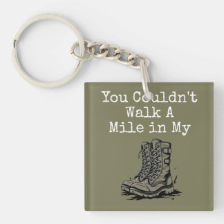 Porte-clefs "Un mile dans mes bottes"