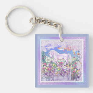 Porte-clefs Un paradis mauve et des flocons de neige