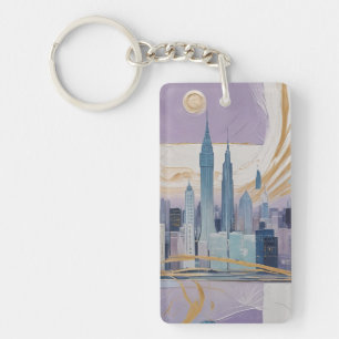 Porte-clefs Un paysage urbain lunaire