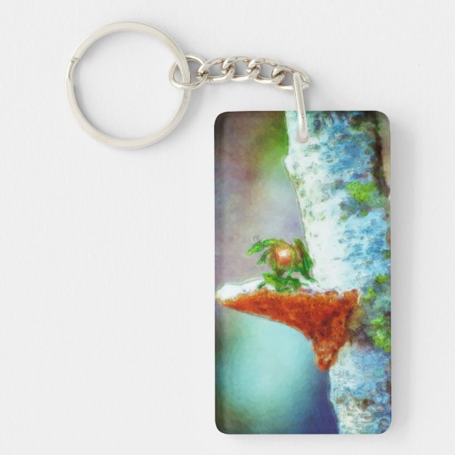 Porte-clefs Un Petit Dragon Dort (Devant)