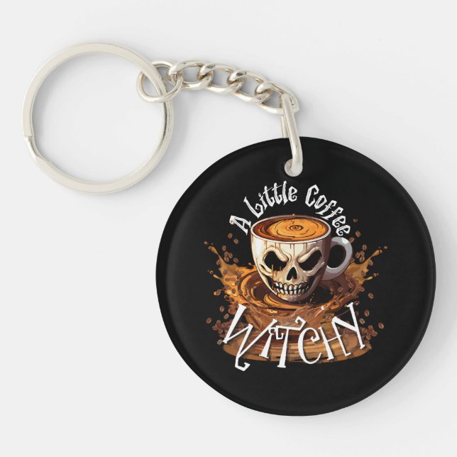 Porte-clefs Un peu de sorcellerie au café (Devant)