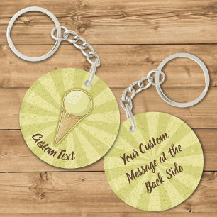 Porte-clefs Un Porte - clé de cône de crème glacée à bille