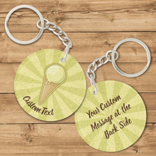 Porte-clefs Un Porte - clé de cône de crème glacée à bille (Créateur téléchargé)