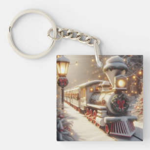 Porte-clefs Un train de Noël magique pour Wonderland