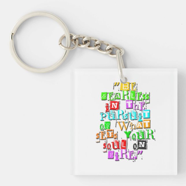 Porte-clefs "Un Voyage Sans Peur" Design. (Devant)
