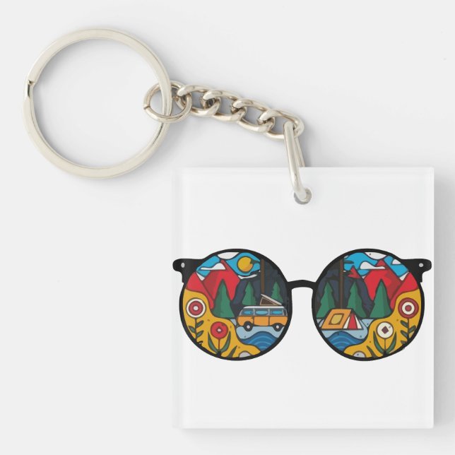 Porte-clefs Une aventure de camping (Devant)