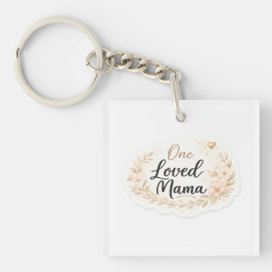 Porte-clefs Une citation maman adorée florale douce
