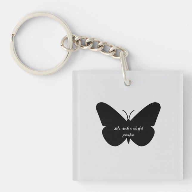 Porte-clefs Une citation simple dans un simple papillon (Devant)