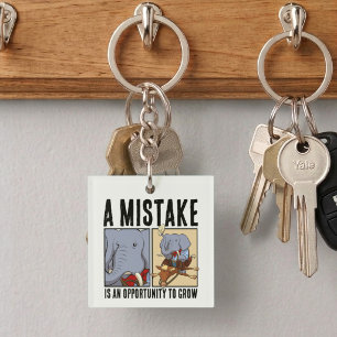 Porte-clefs Une erreur est une occasion de grandir Éléphant