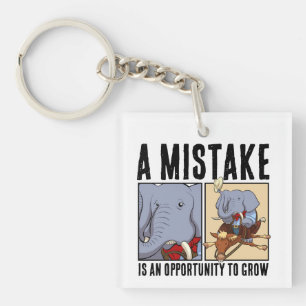 Porte-clefs Une erreur est une occasion de grandir Éléphant