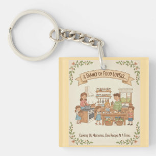 Porte-clefs Une Famille D'Amateurs De Nourriture