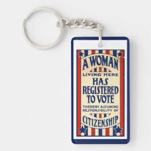 Porte-clefs Une femme vivant ici