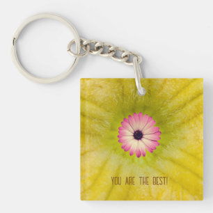 Porte-clefs Une fleur rose