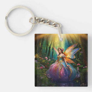 Porte-clefs Une forêt enchantée de fées magiques