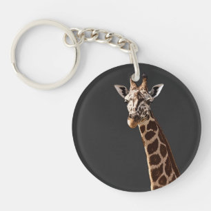 Porte-clefs Une girafe mignonne vous regarde !