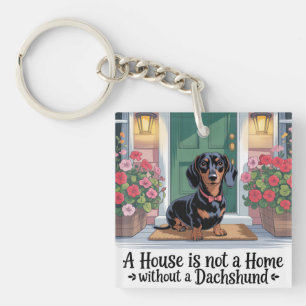Porte-clefs Une maison n'est pas un foyer sans un dachshund