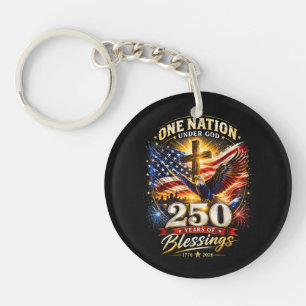 Porte-clefs Une nation sous Dieu 250 ans 250e anniversaire