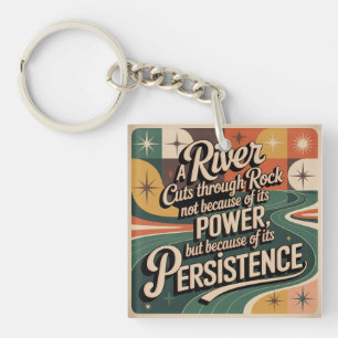 Porte-clefs Une rivière coupe la roche non pas à cause de sa p