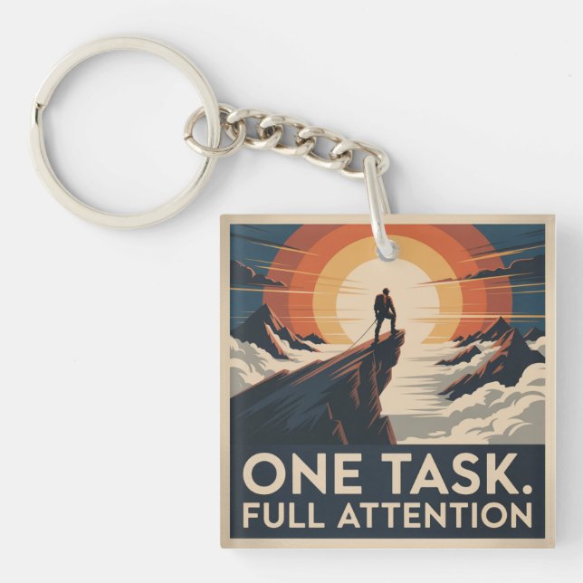Porte-clefs Une tâche. Attention totale (Devant)