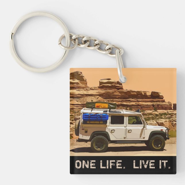 PORTE-CLEFS UNE VIE. VIVE-LE. (Devant)