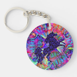 PORTE-CLEFS UNICORN OF THE UNIVERSE MULTICOLORED