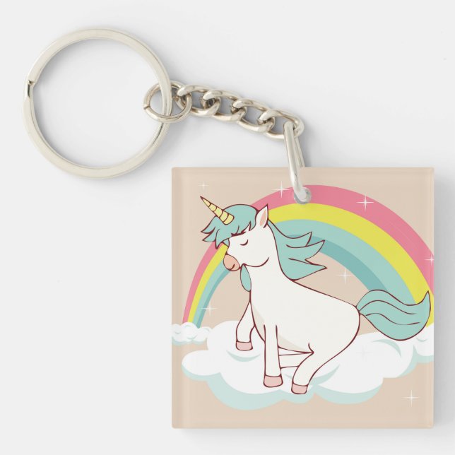 Porte-clefs Unicorne adorable (Devant)