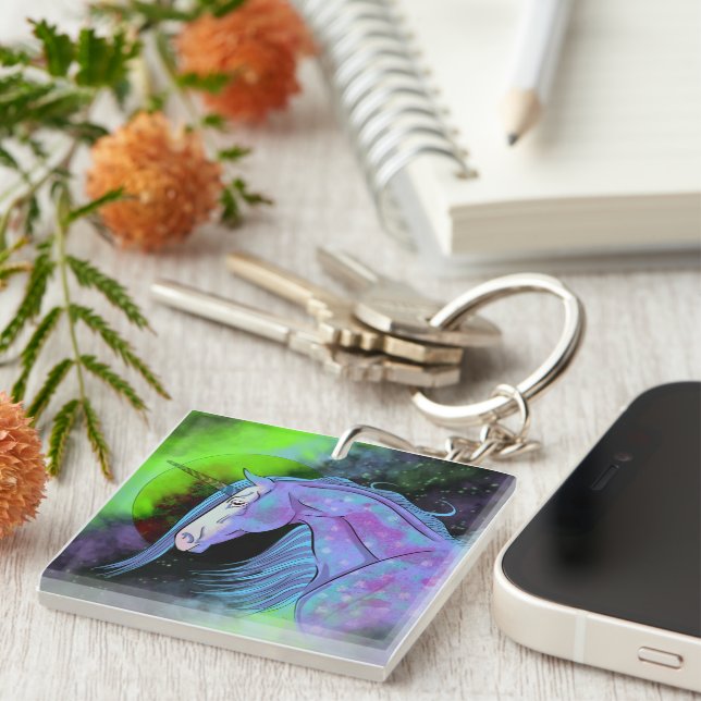Porte-clefs Unicorne cosmique 6 (Devant Droit)